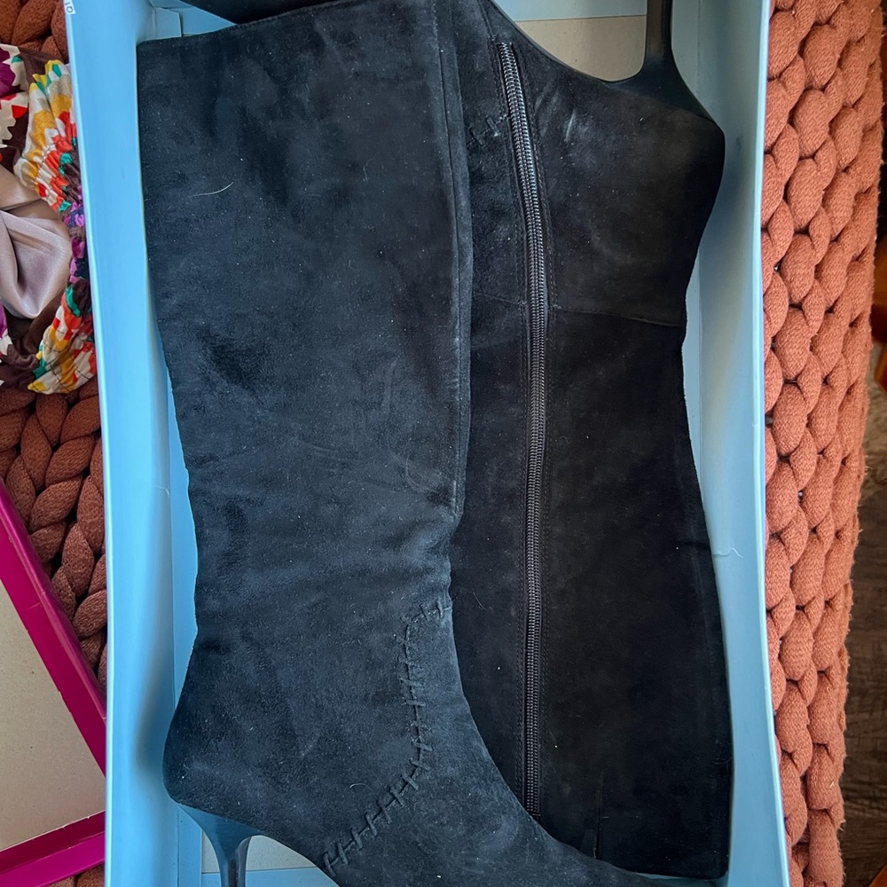 Tall Suede heeled boots